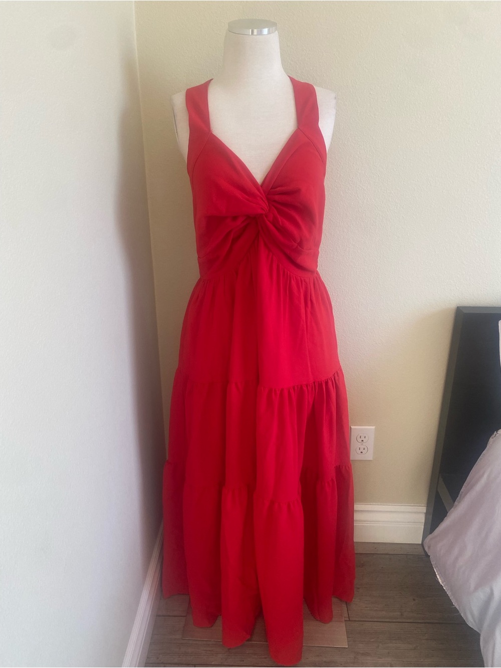 Target Red Twist-Front Maxi Dress